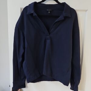 Banana Republic Navy Blue Polo Sweatshirt